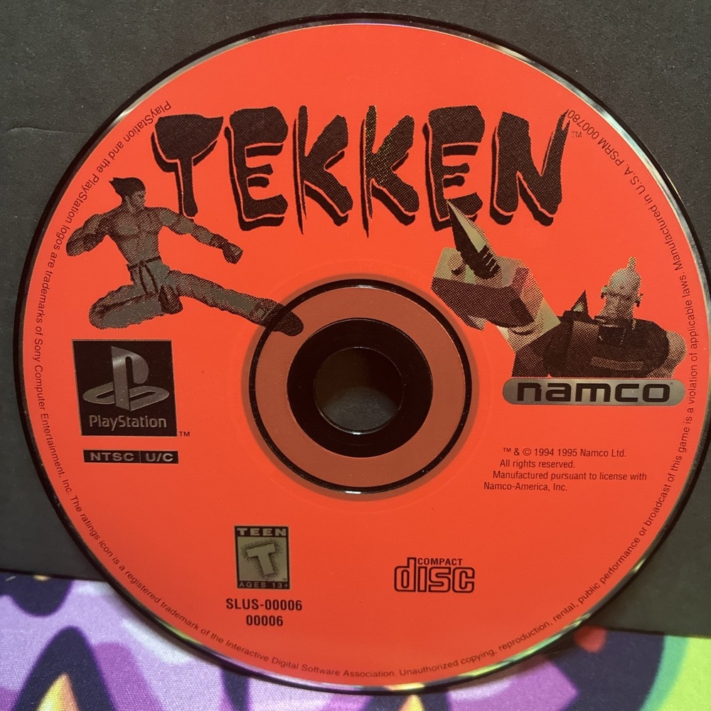 Tekken 1995 Sony PlayStation 1 PS1 Disc Only Video Game Retro Collectible RARE💿